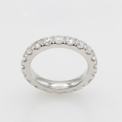 27124289a - Memoryring mit Brillanten, WG 750/000, Brill. zus. ca. 3 ct feines Weiß/si, RW ca. 55 ...