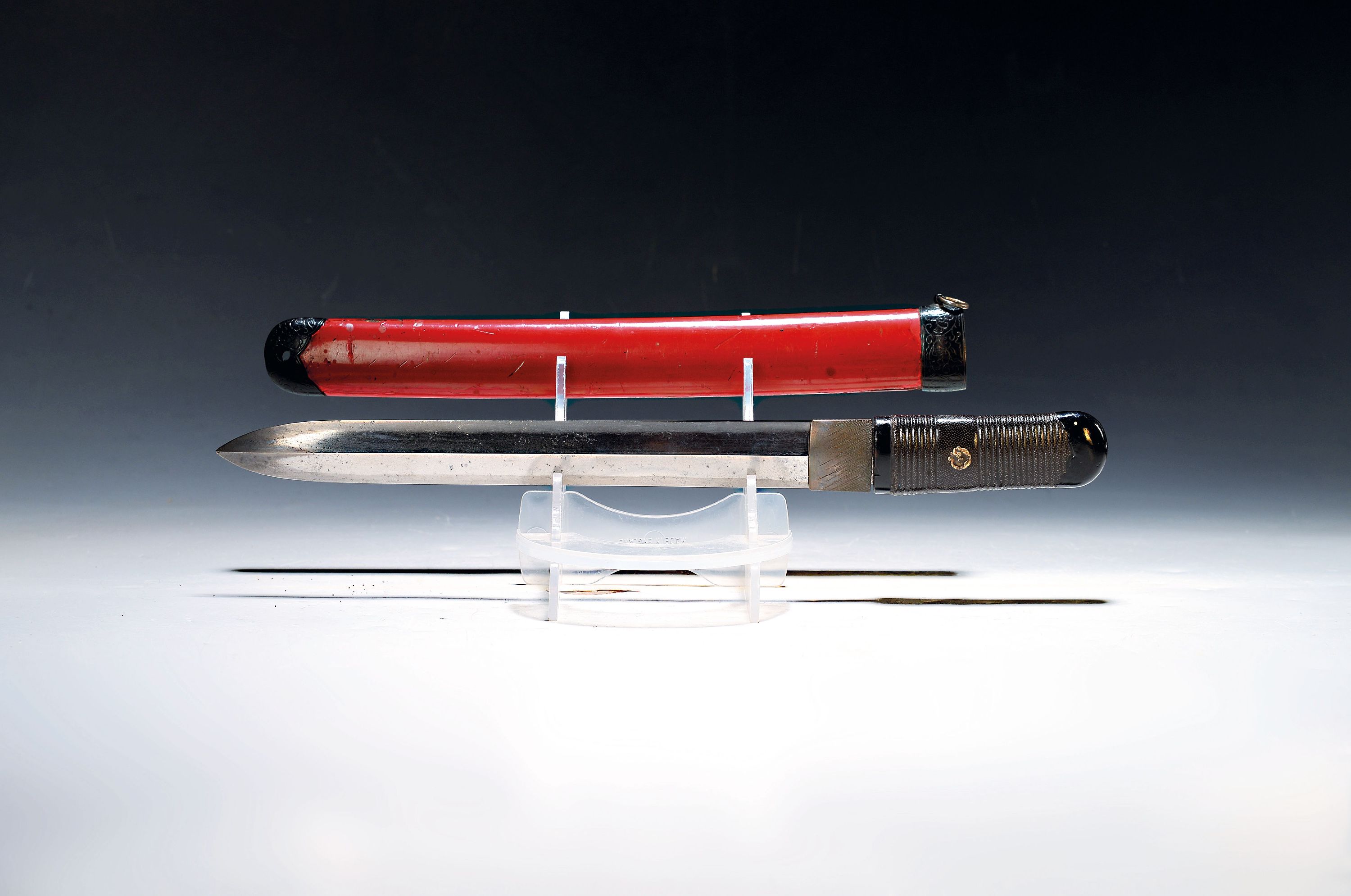 Image 27124362 - Tanto (Dolch), Japan, Meji-Periode, gerade beidseitig geschliffene Stahlklinge, Griff ...