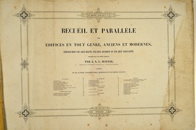 27124337a - Jean Nicolas Louis Durand (1760-1834): Recueil et parallele des edifices de tout genre, ...