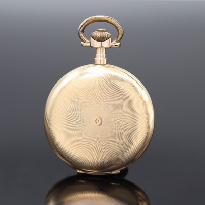 27124360b - SYSTEM GLASHÜTTE Savonette Herrentaschenuhr in RG 585/000, Schweiz um 1910, guill. 3- ...