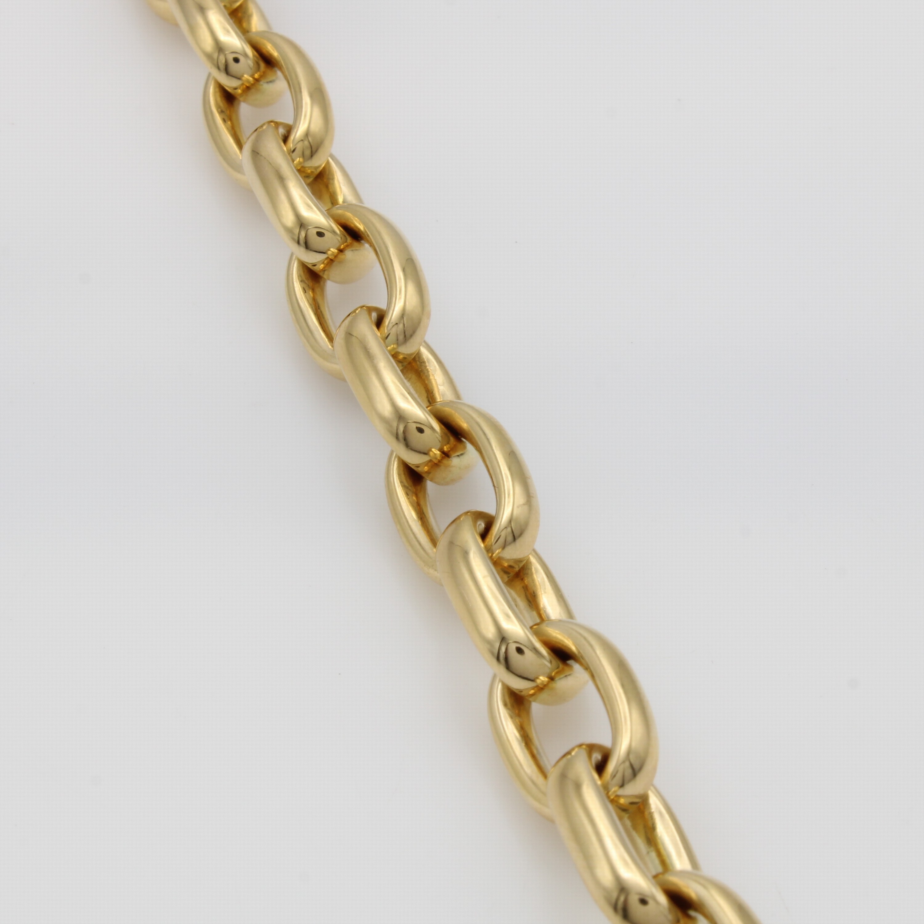Image 27124470 - Gliederarmband, GG 750/000, ovale Glieder, Schließe m. Sicherheitsacht, L. ca. 22 cm