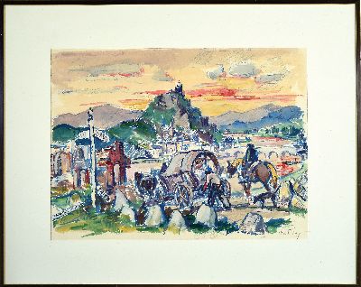 27124400l - Hanns Fay, 1888 Frankenthal - 1957 Neustadt, Ölgemälde und Aquarell: 1. sommerliche ...