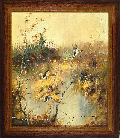 27124471k - Walter Rohrbach, geb. 1939 Hersfeld, auffliegende Wildenten, Öl/Lwd., signiert, ca. 60 ...