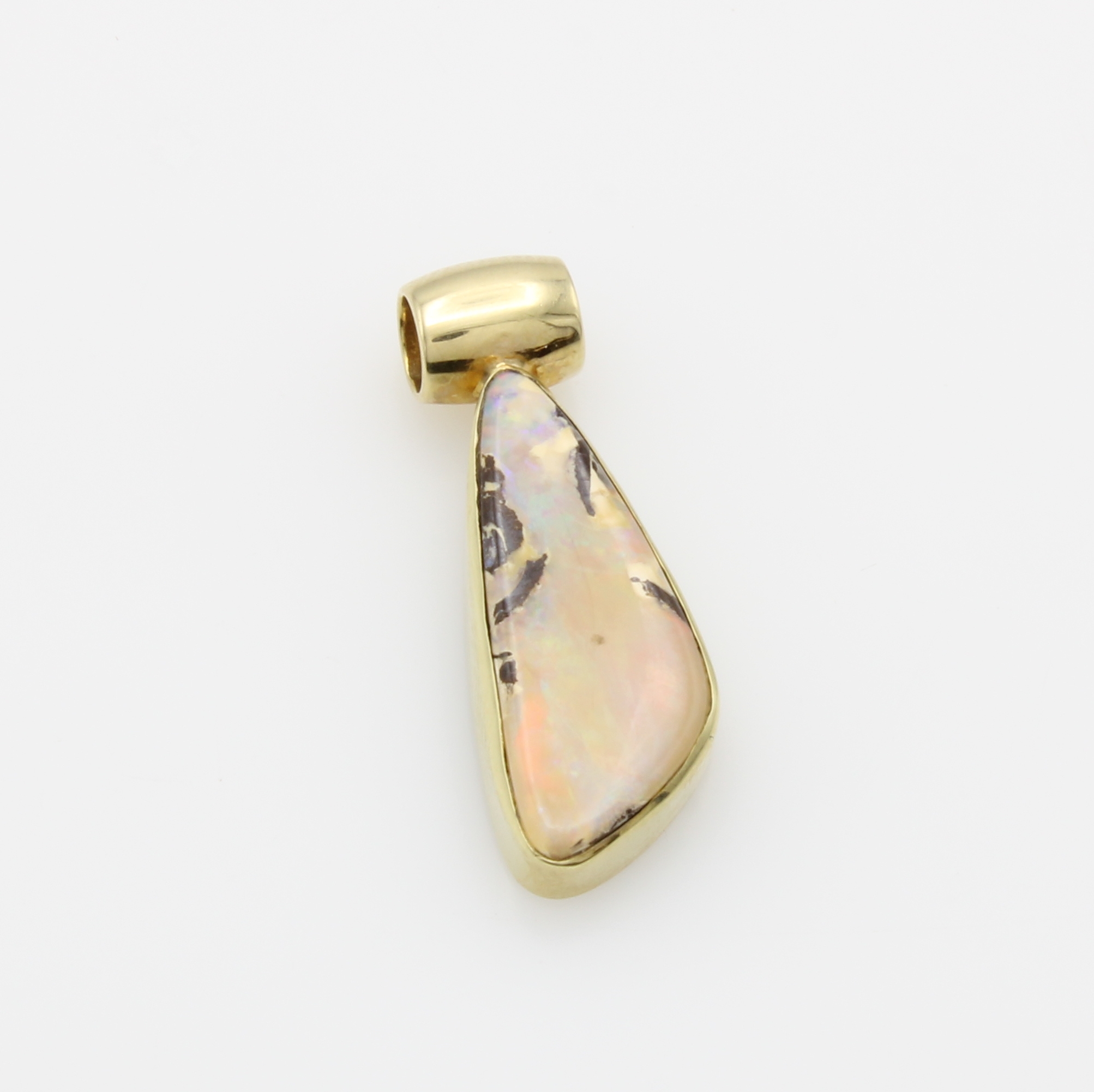 Image 27124506 - Anhänger mit Boulderopal, GG 585/000, Opal ca. 6.1 ct in glatter Fassung Schätzpreis: ...