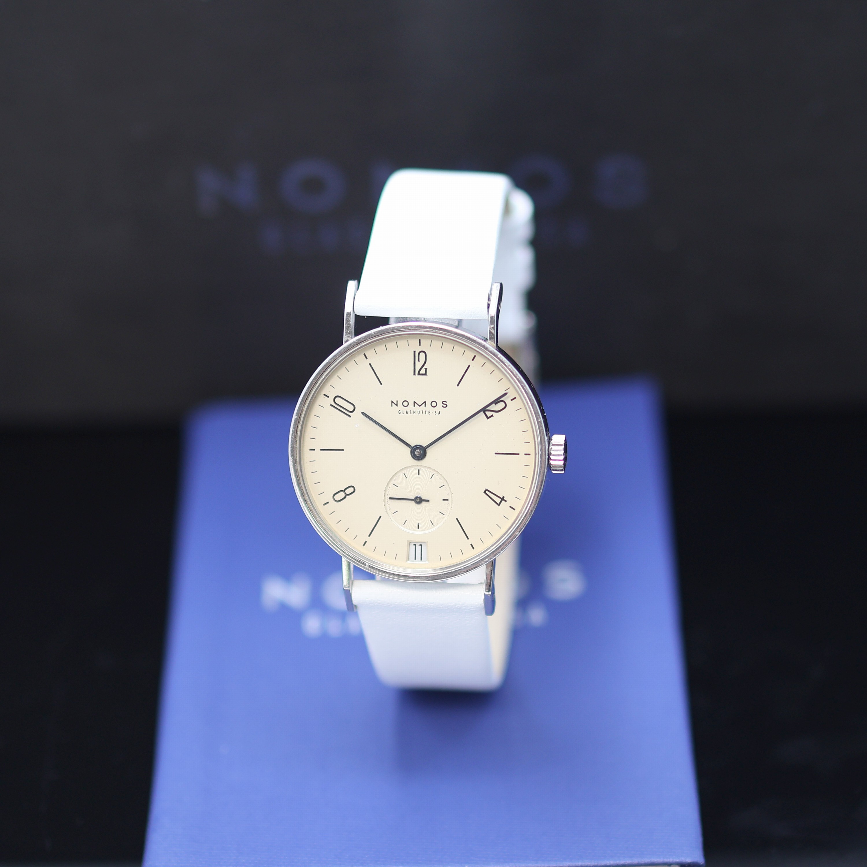 Image 27124541 - NOMOS GLASHÜTTE Herrenarmbanduhr Tangente in Stahl, Deutschland verk. lt. beil. Pap. ...
