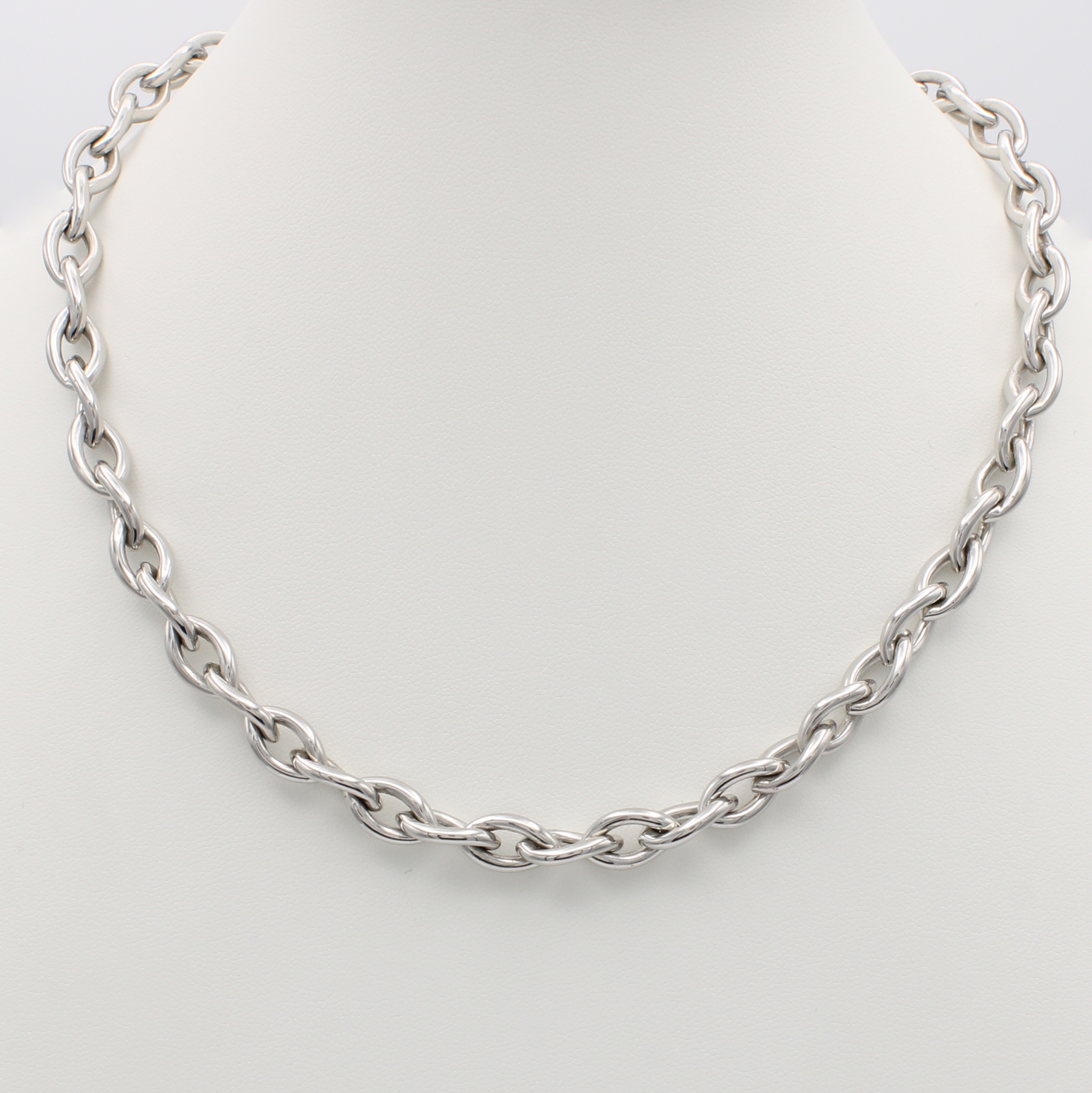 Image 27124556 - Kette, Platin 950/000, navettef. Glieder, Klappschließe, L. ca. 45 cm