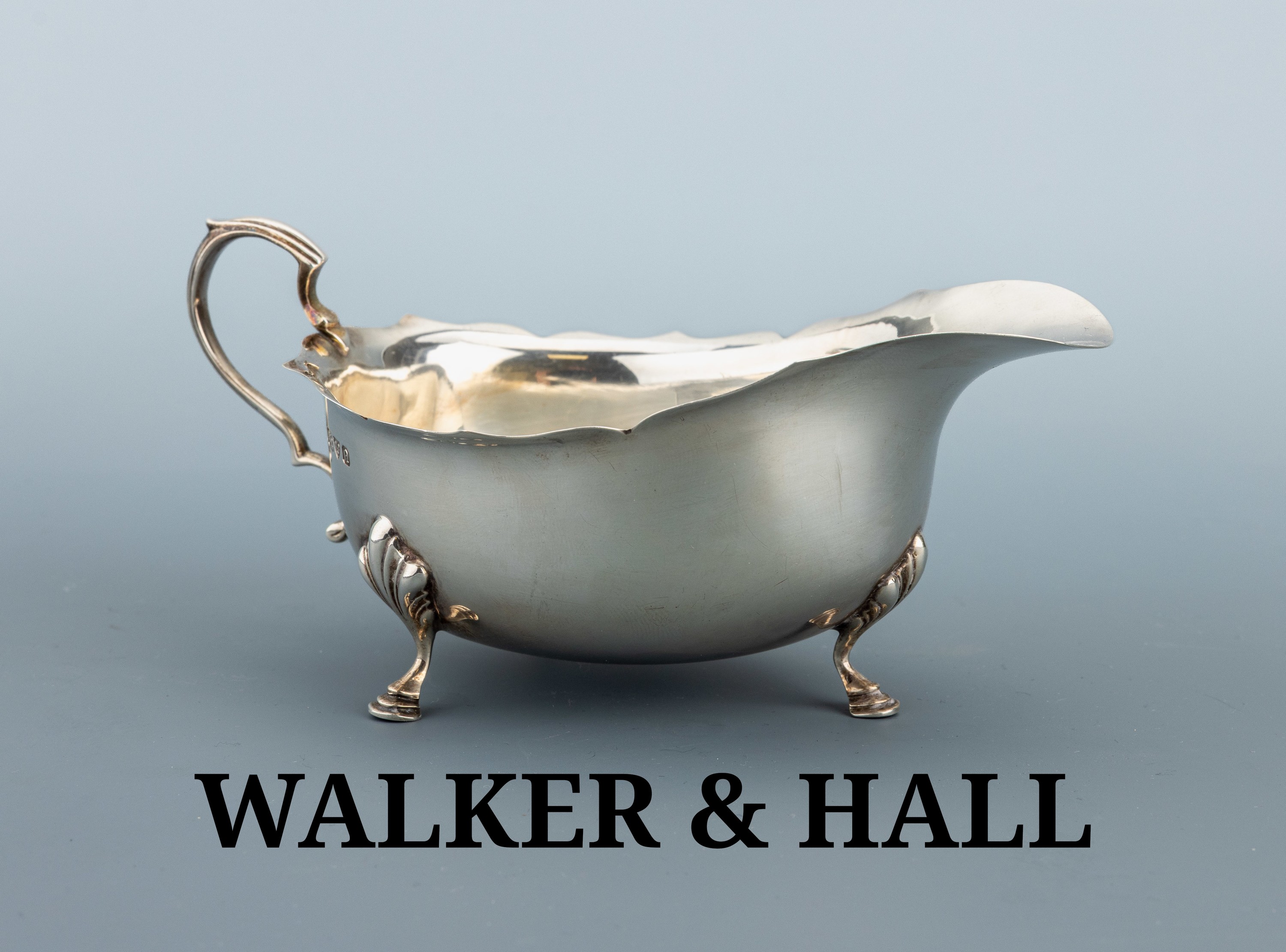 Image 27124580 - WALKER & HALL Sauciere, England, Chester, 1938, 925er Silber, schlichte Grundform, ...