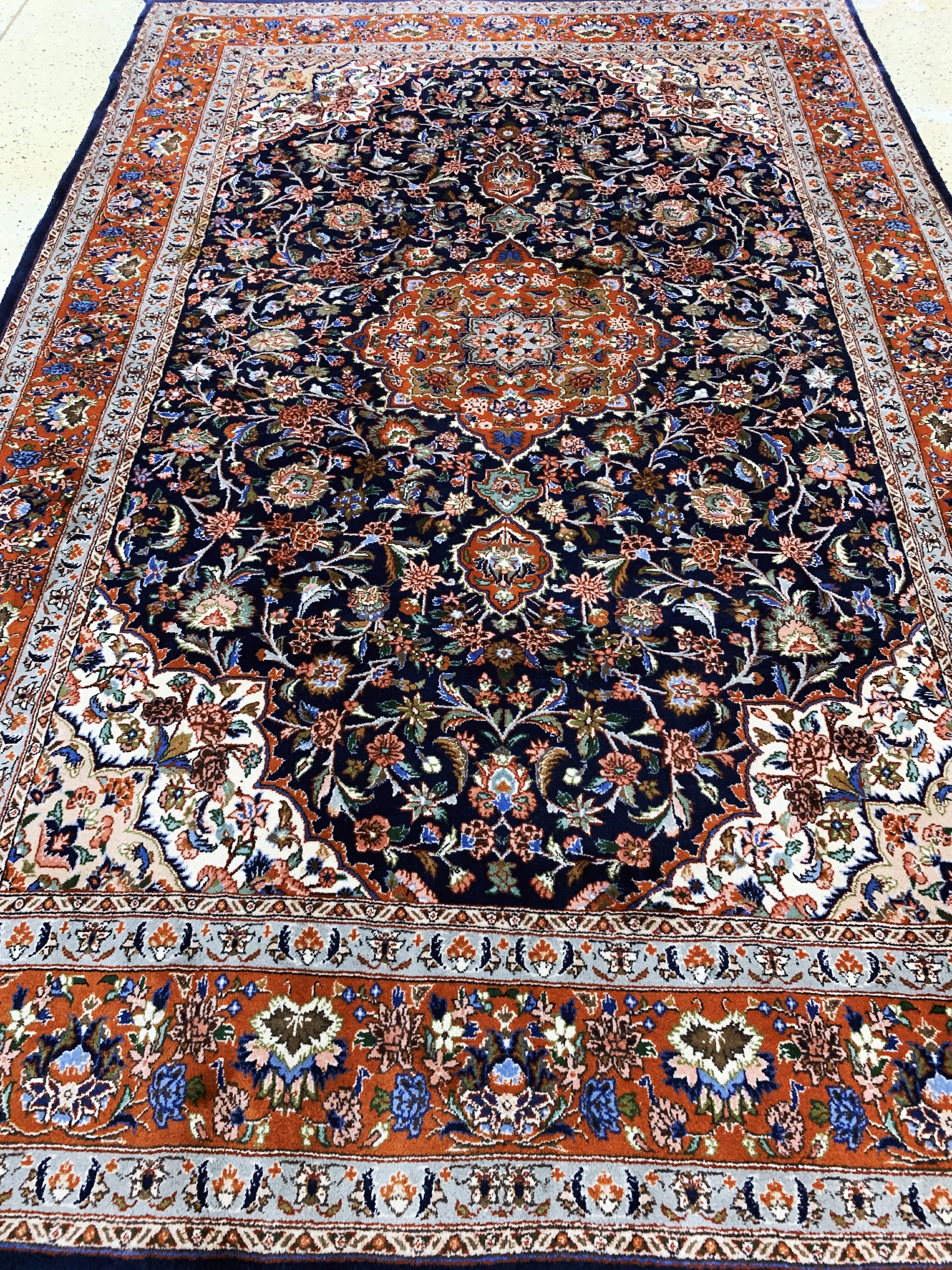 Detail h: Yaza, Persien, Ende 20.Jhd, Wolle auf Baumwolle, ca. 305 x 202 cm, EHZ: 1-2