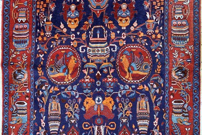 27124504b - Kordi Bidjar, Persien, Mitte 20.Jhd, Wolle auf Baumwolle, ca. 205 x 139 cm, EHZ: 2 ...