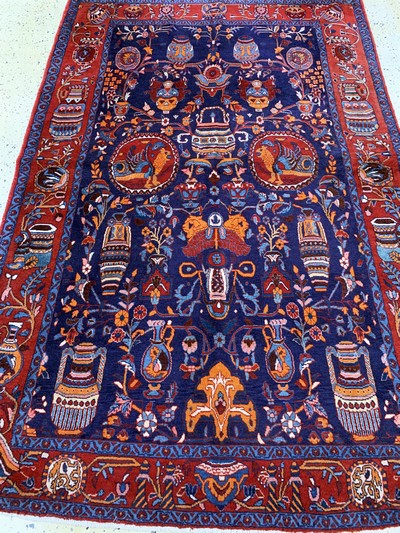 27124504d - Kordi Bidjar, Persien, Mitte 20.Jhd, Wolle auf Baumwolle, ca. 205 x 139 cm, EHZ: 2 ...