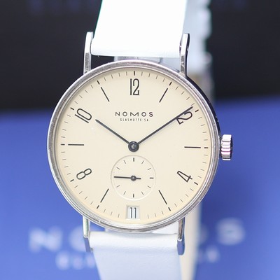 27124541a - NOMOS GLASHÜTTE Herrenarmbanduhr Tangente in Stahl, Deutschland verk. lt. beil. Pap. ...