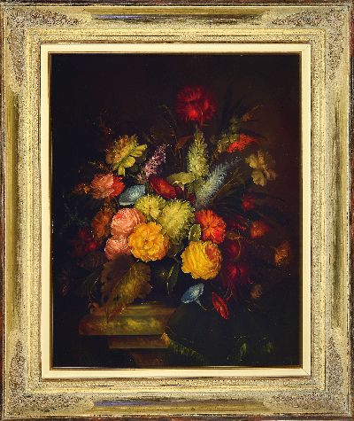 27124594k - Joseph Fürst, geb. 1947, Stillleben mit Blumen, Öl/Holz, signiert, ca. 50 x 40 cm, ...