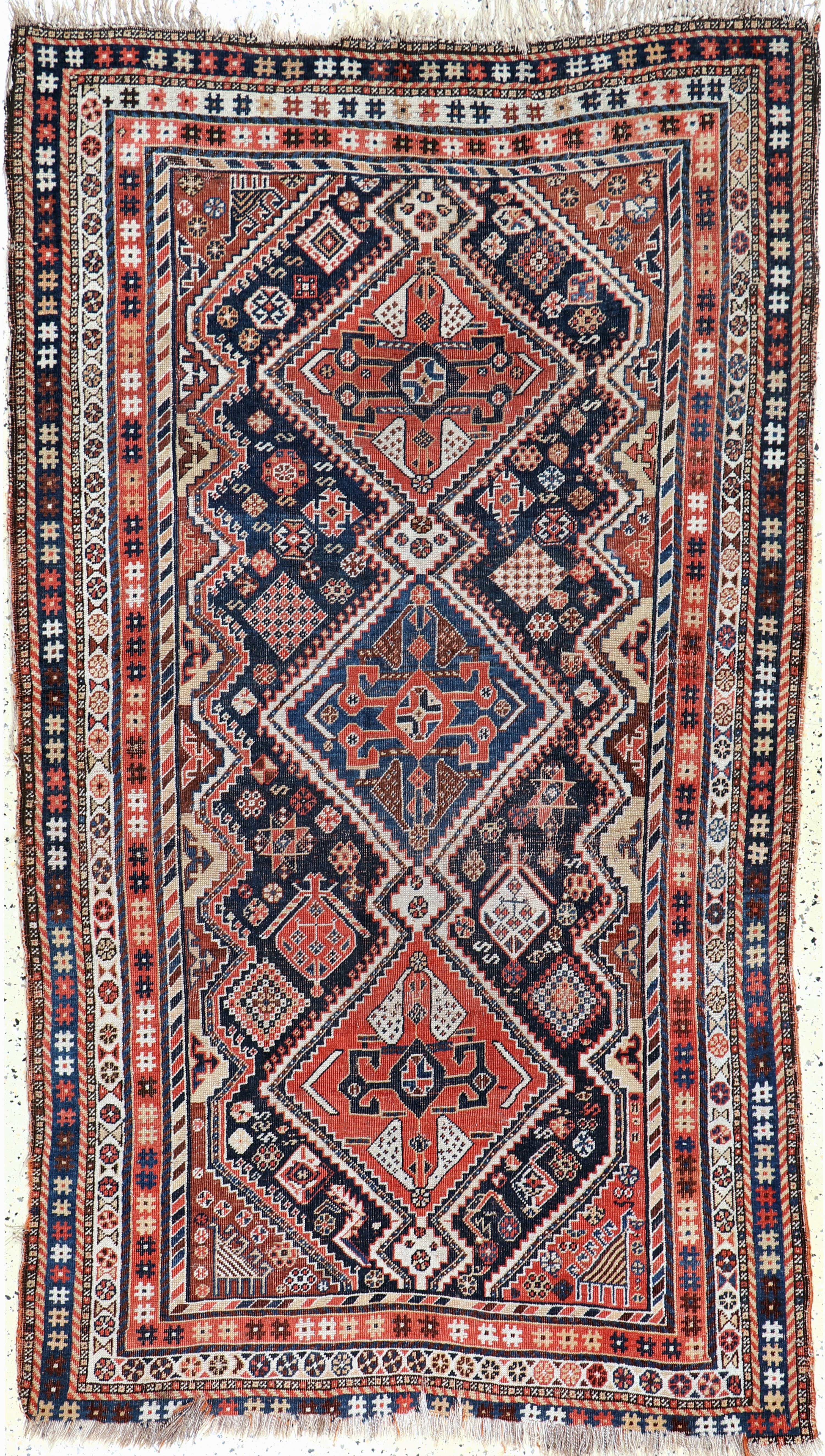 Image 27124602 - Ghashgai antique, Persia, 19.Jhd, Wolle auf Wolle, approx. 222 x 130 cm, condition: 3-4, ...