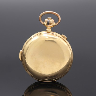 27124692b - Herrensavonette in GG 750/000 mit Schaltradchronograph und Minutenrepetition, Schweiz um ...