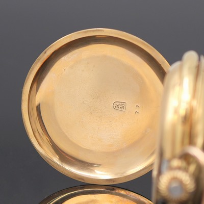 27124692c - Herrensavonette in GG 750/000 mit Schaltradchronograph und Minutenrepetition, Schweiz um ...
