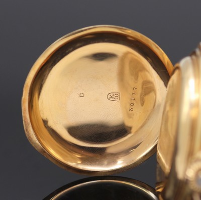27124692e - Herrensavonette in GG 750/000 mit Schaltradchronograph und Minutenrepetition, Schweiz um ...