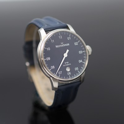 27124714a - MEISTERSINGER auf 50 Stück limitierte Einzeiger-Armbanduhr Sondermodell Die Zeit, ...