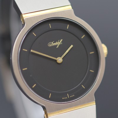 27124975b - DAVIDOFF seltene, nahezu neuwertige Designerarmbanduhr, Schweiz 1990er Jahre, beids. ...