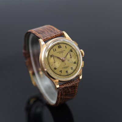 27124976a - CHRONOGRAPHE SUISSE Armbandchronograph in RG 750/000, Schweiz um 1950, Handaufzug, ...