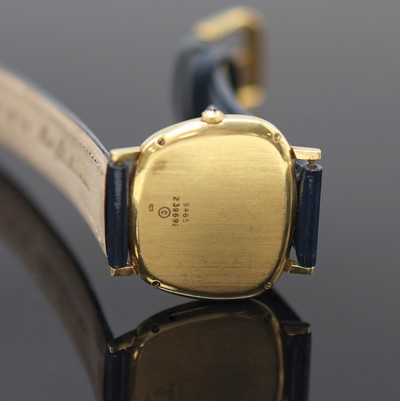 27124978e - PIAGET seltene, asymmetrische Damenarmbanduhr in GG 750/000 mit Lapislazuli-Zifferblatt ...