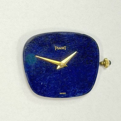 27124978f - PIAGET seltene, asymmetrische Damenarmbanduhr in GG 750/000 mit Lapislazuli-Zifferblatt ...