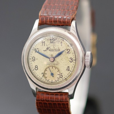 27124980a - MINERVA rare vintage ladies wristwatch with German dial-inscription Wasserdicht Fallfest ...