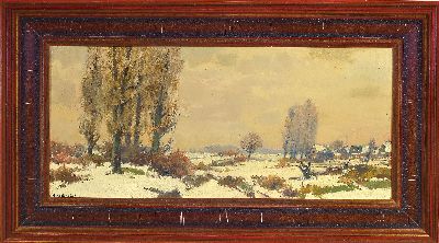 27124991k - Heinrich Hartung, 1888-1966, ´Tauwetter´ rückseitig so betitelt und dat. 1950, Öl/ ...