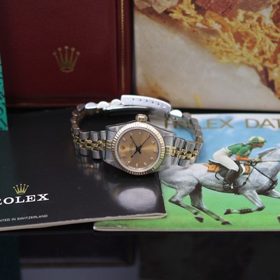 27124993a - ROLEX Oyster Perpetual Damenarmbanduhr Referenz 67193, Schweiz verk. lt. beil. Pap. ...