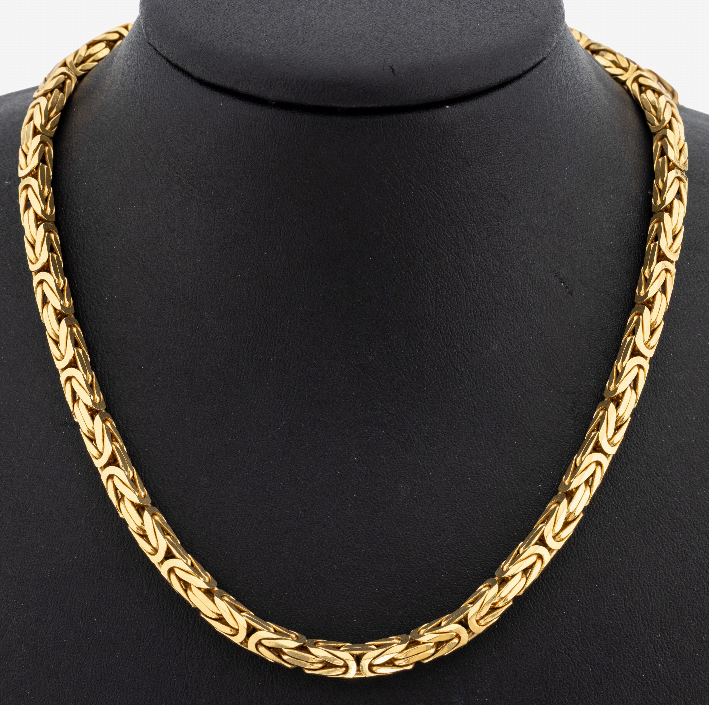 Image 27125004 - 18 kt Gold Königskette, GG 750/000, L. ca. 60 cm, Karabinerschließe, ca. 124.9 g