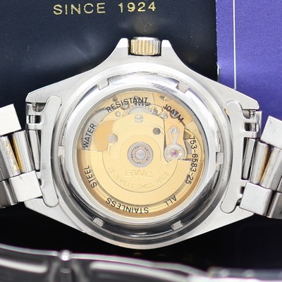 27125010e - BWC Herrenarmbanduhr in Stahl/vergoldet, Schweiz verk. lt. beil. Garantie 08/1997, ...