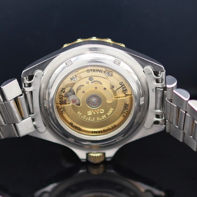 27125010f - BWC Herrenarmbanduhr in Stahl/vergoldet, Schweiz verk. lt. beil. Garantie 08/1997, ...