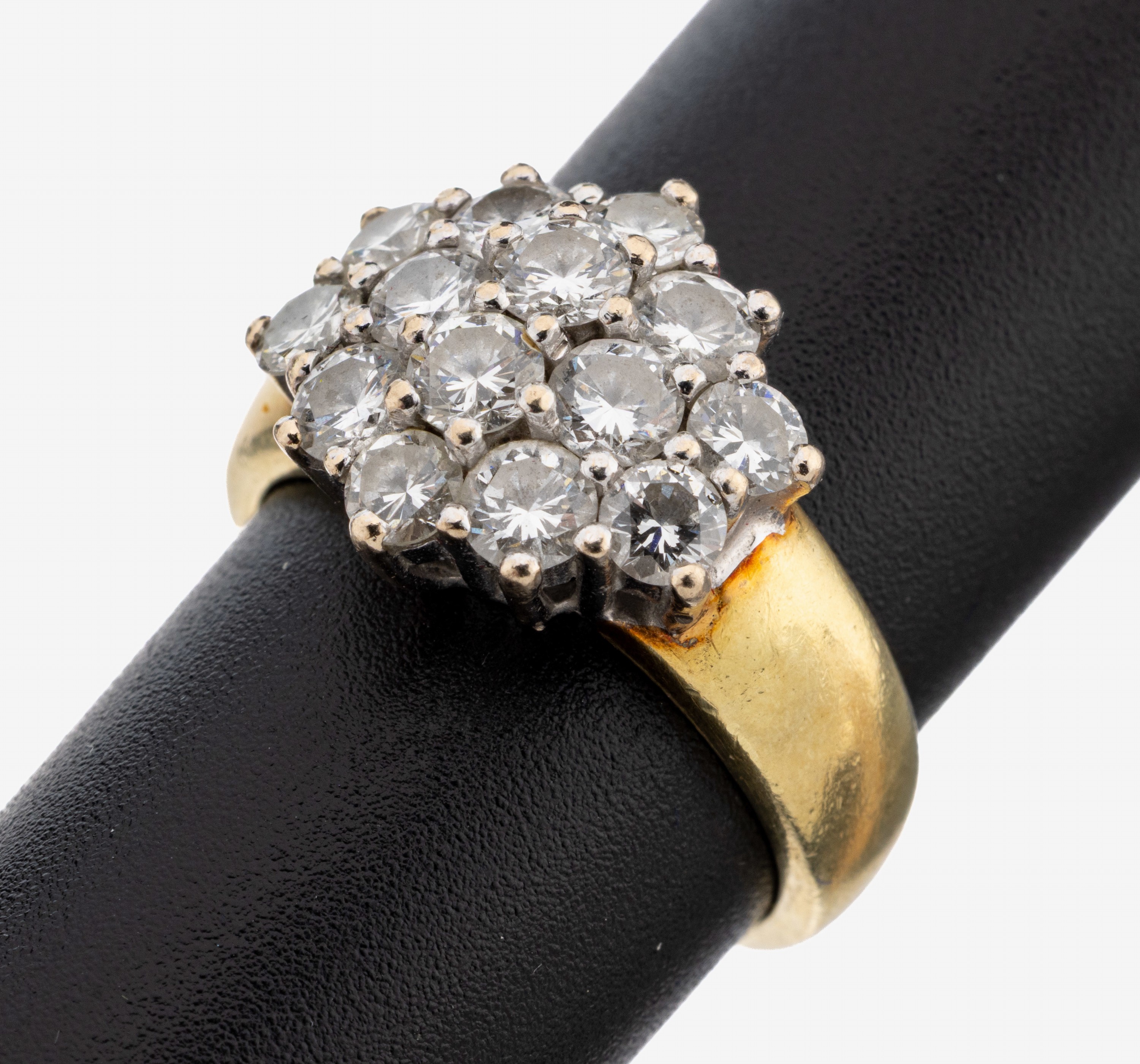 Image 27125101 - 14 kt Gold Brillant-Ring, GG/WG 585/000 gepr., 14 in WG gefasste Brillanten zus. ca. ...