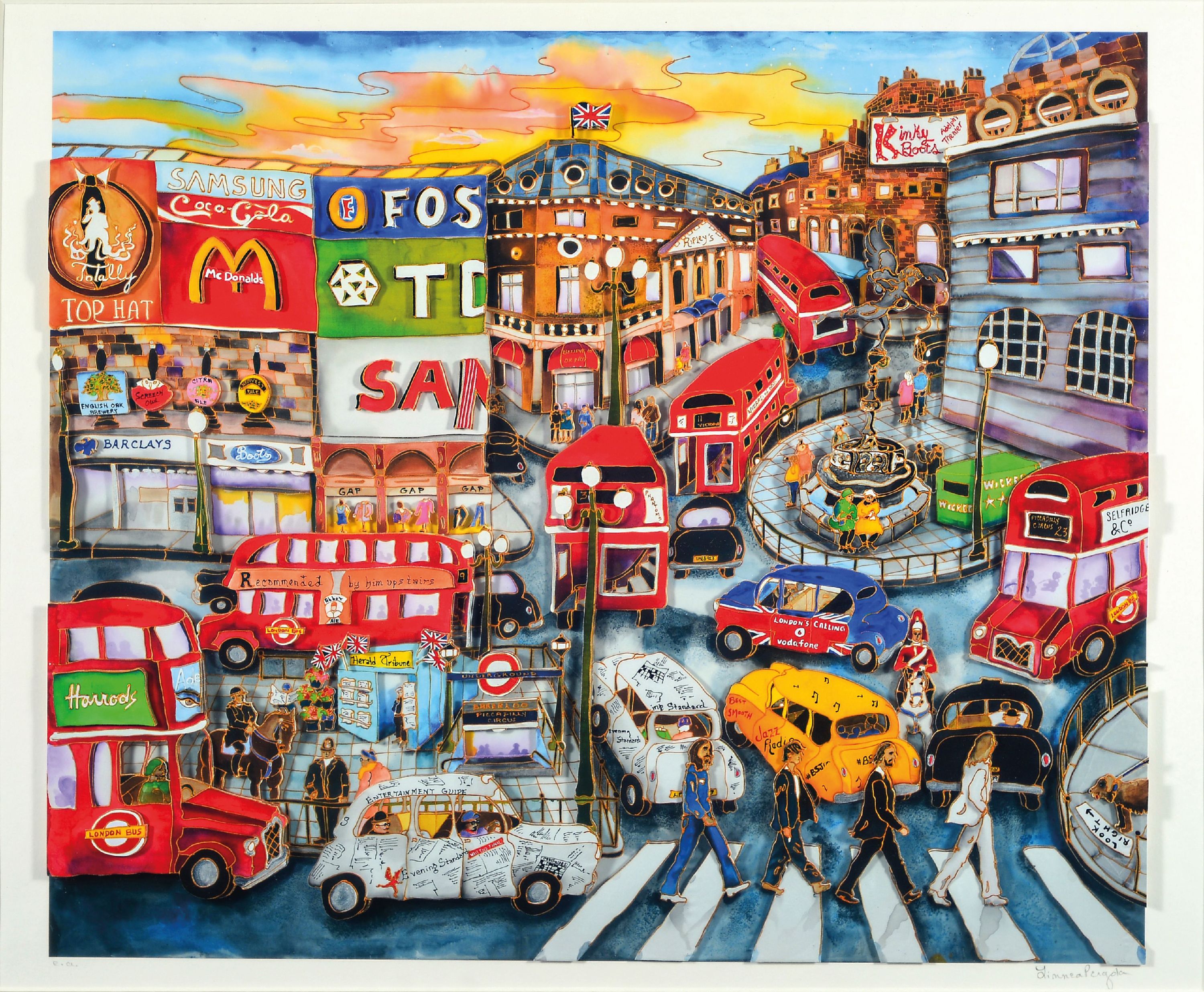 Image 27125235 - Linnea Pergola, geb. 1953, London Picadilly Circus und die Beatles, dreidimensionale ...