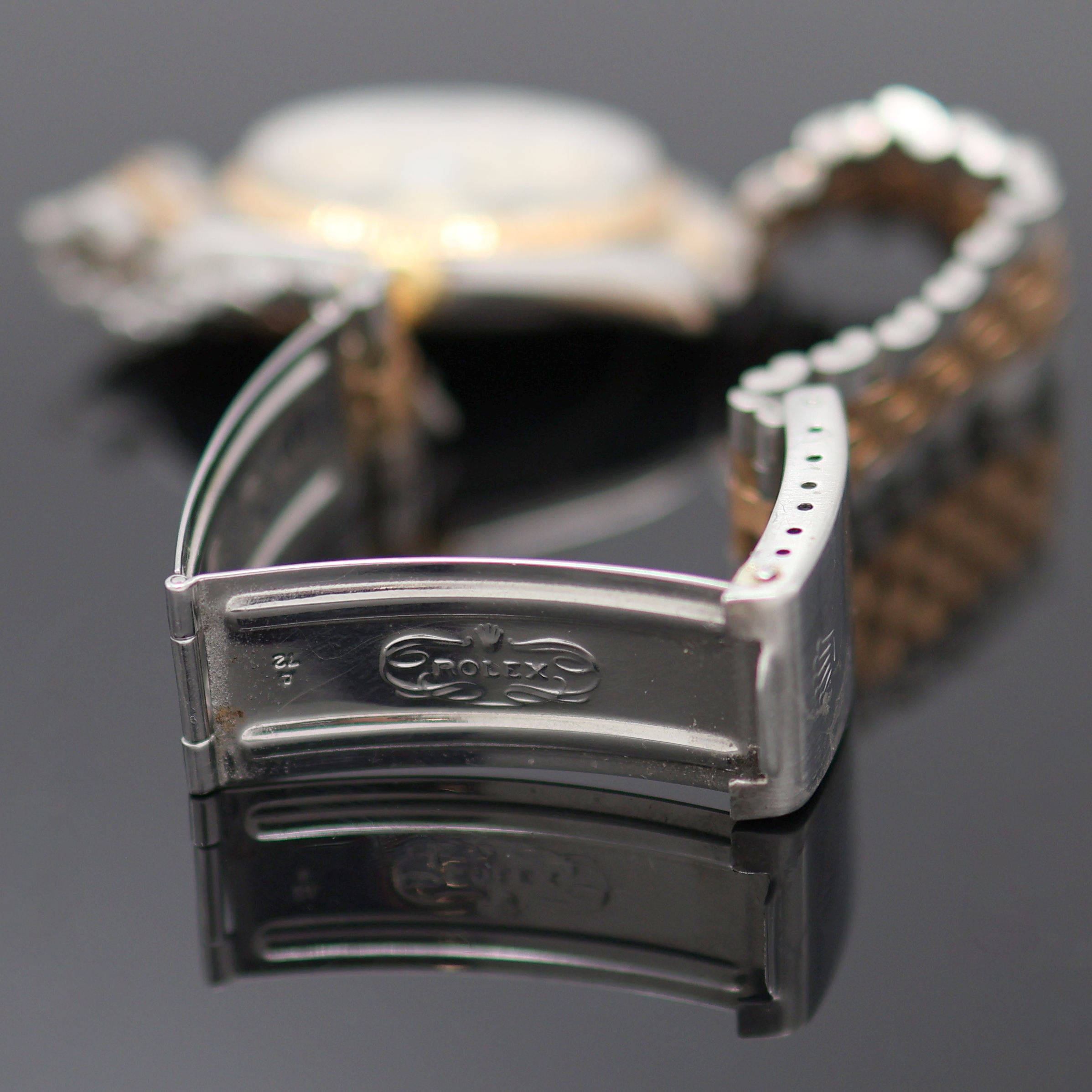 Detail d: ROLEX Oyster Perpetual Datejust Armbanduhr Referenz 1601, Schweiz um 1970, Automatik, Chronometer der Superlative in Stahl/Rosegold inkl. Jubileeband ...