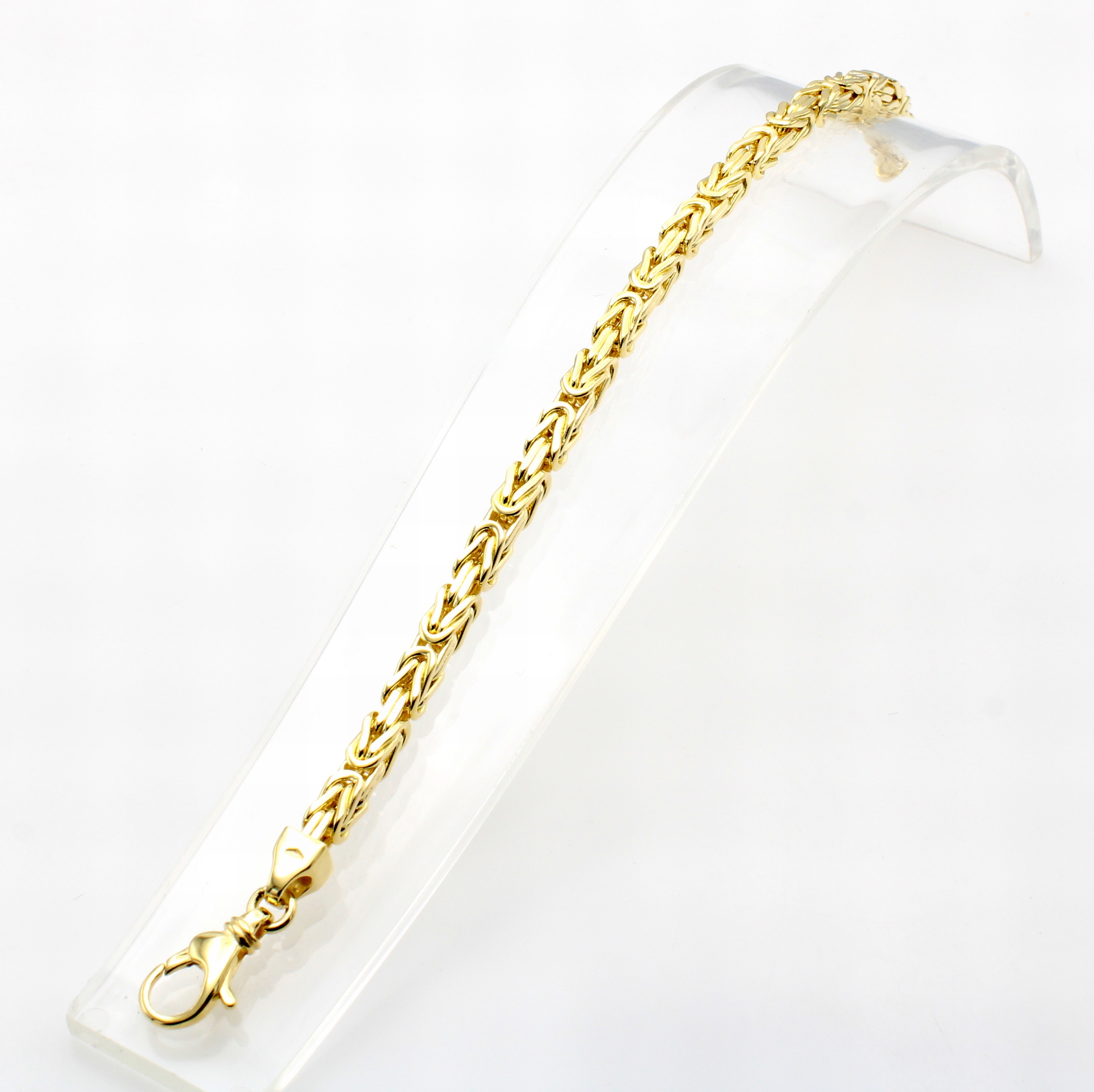 Image 27125390 - Königskettenarmband, GG 585/000, Karabiner- schl., B. ca. 4 mm, L. ca. 19 cm