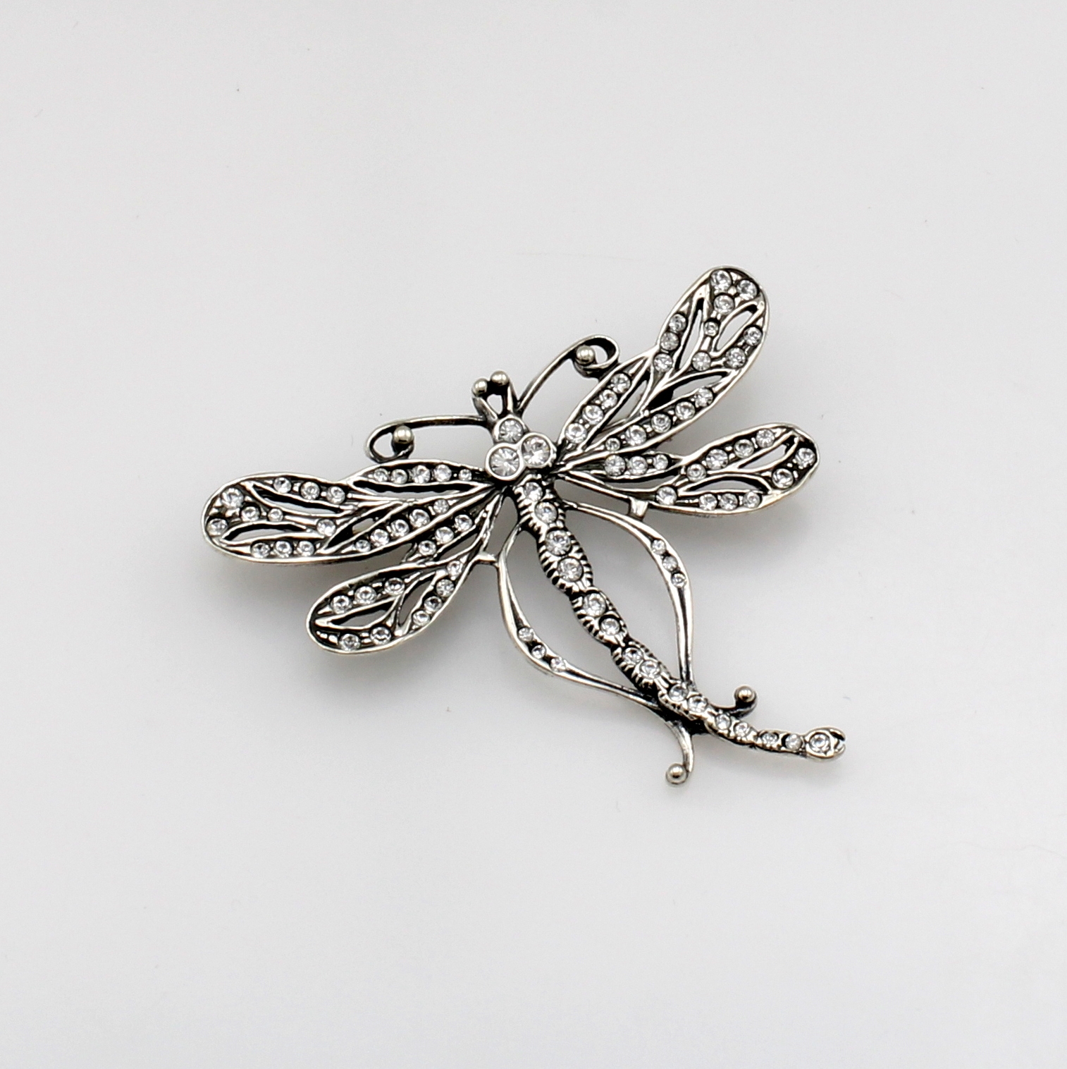 Image 27125434 - Brosche ´Libelle´, 925er Silber, bes. m. Kristallsteinen