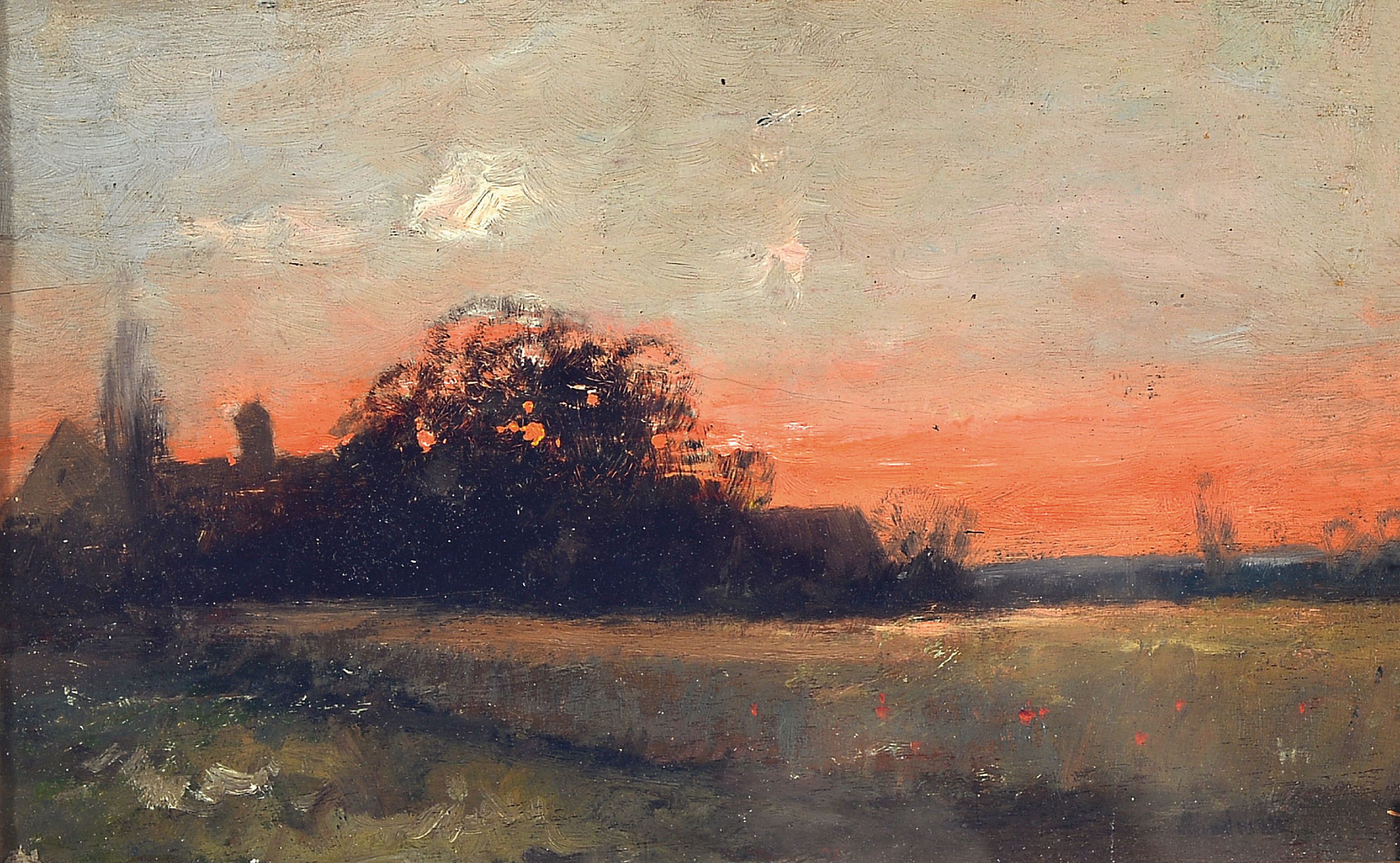 Image 27125452 - Anton Windmaier, 1840 Pfarrkirchen-1896 München, Weite Landschaft mit Baumgruppe im ...
