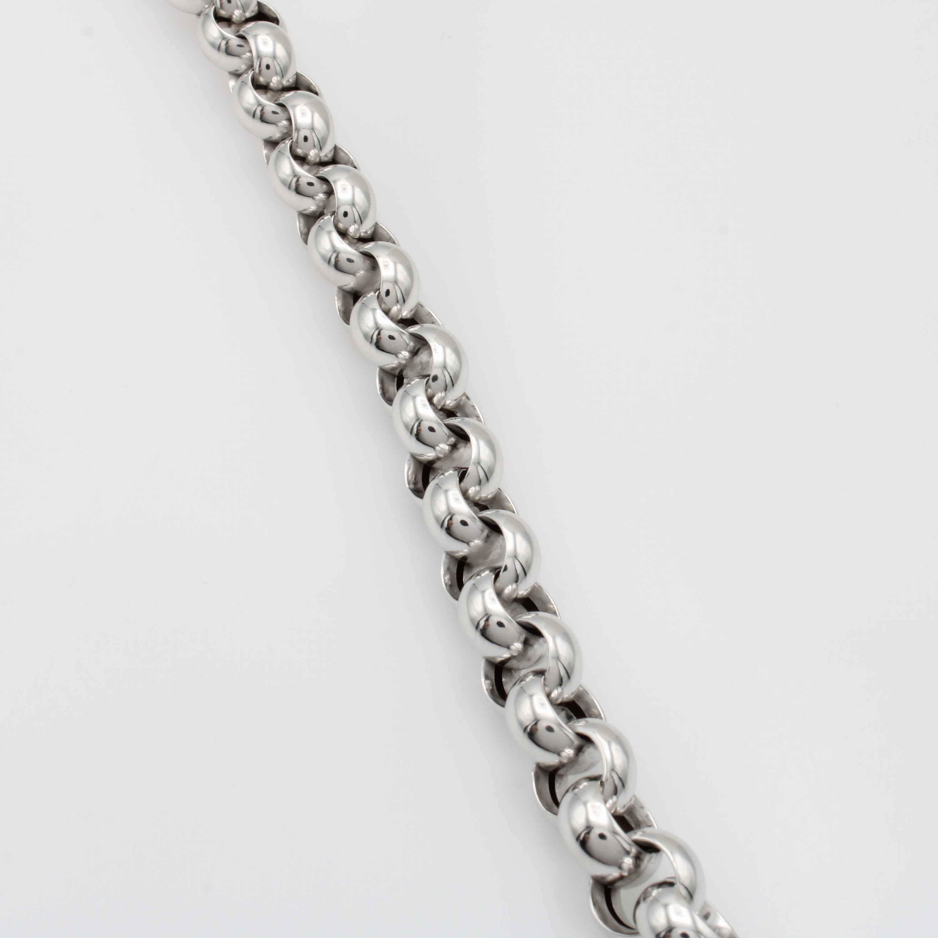 Image 27125461 - Erbsarmband, WG 585/000, große Federringschließe, B. ca. 11 mm, L. ca. 19 cm