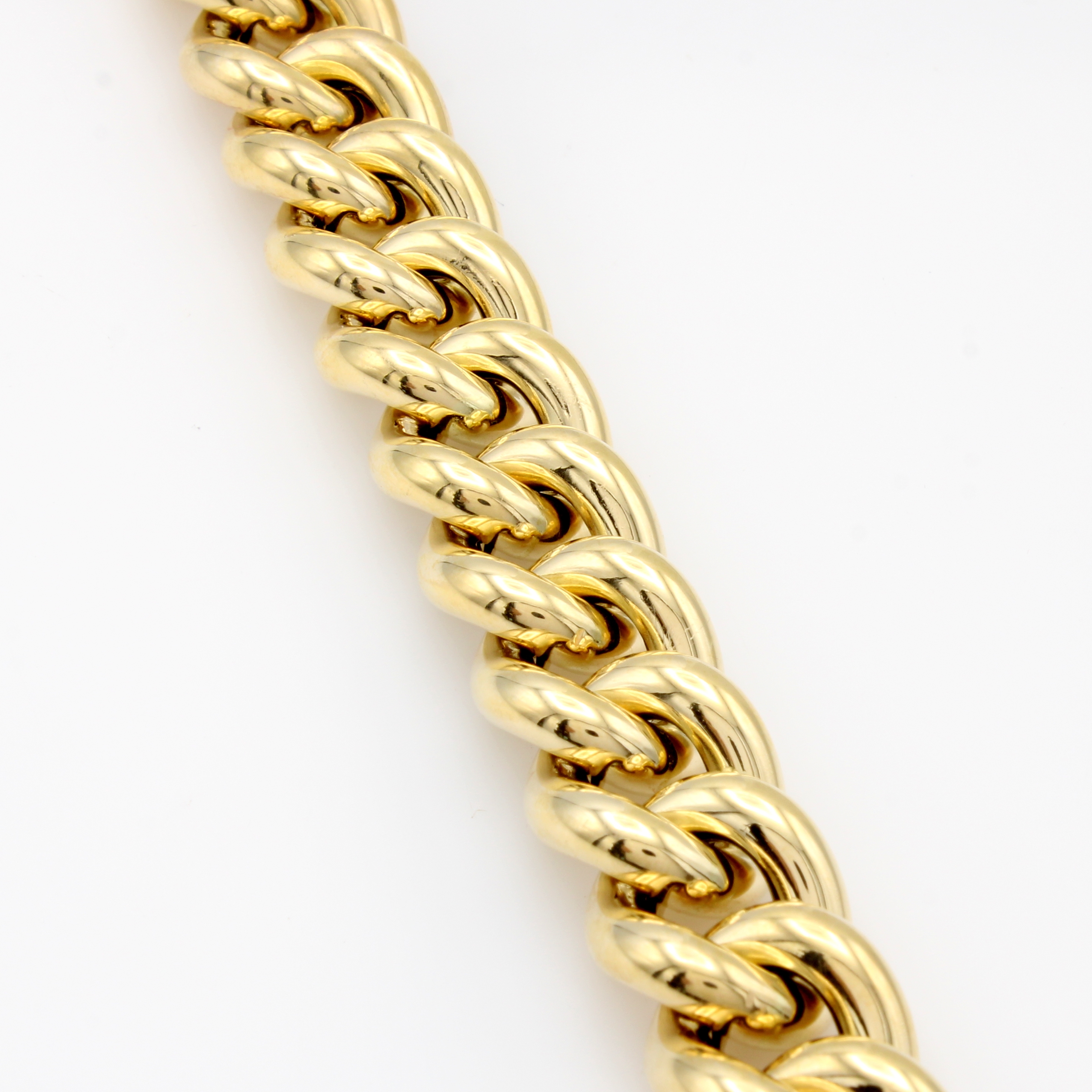 Image 27125469 - Rundpanzerarmband, GG/WG 585/000, große Federringschl. in WG, B. ca. 15 mm, L. ca. 20 cm