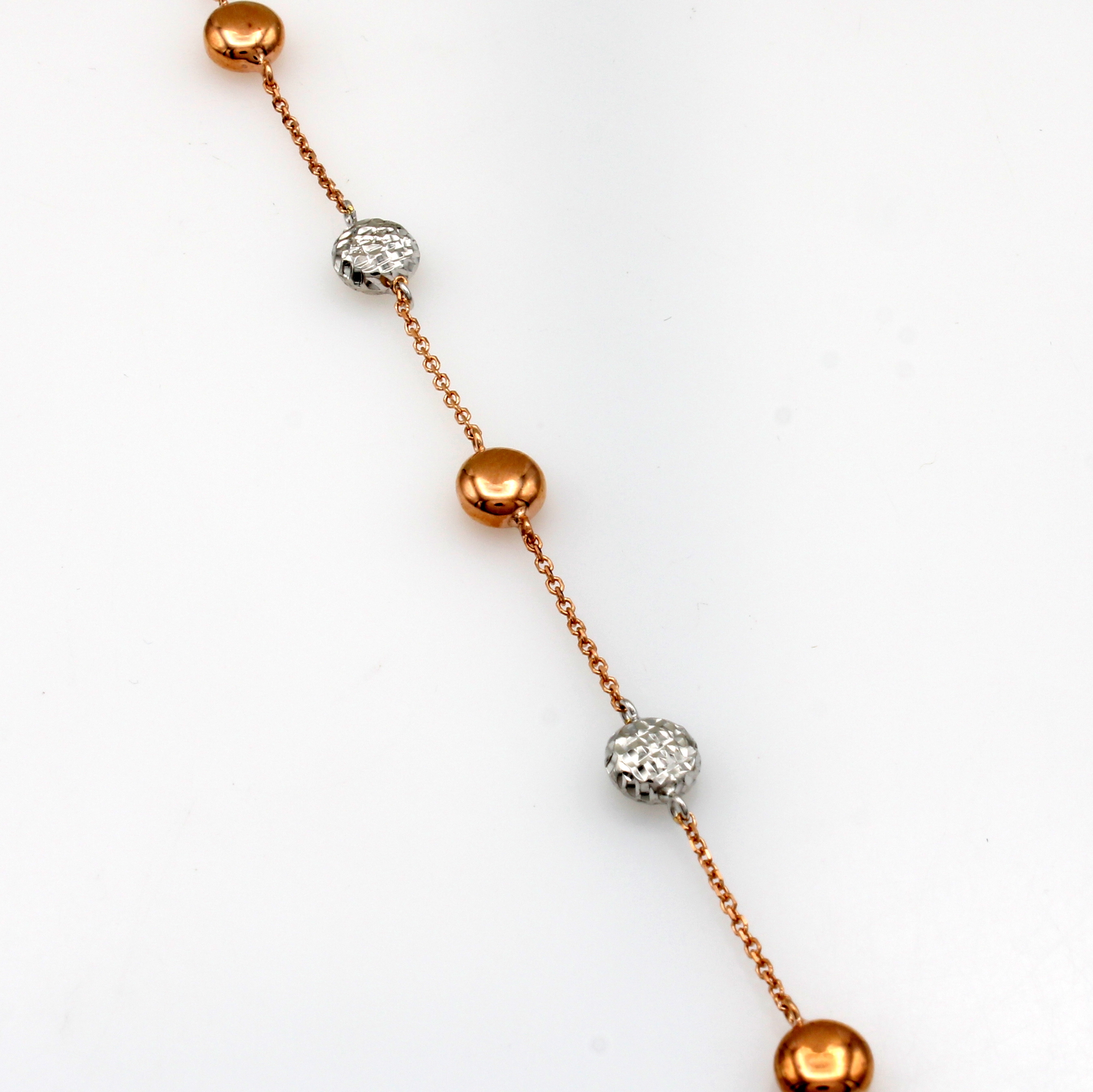 Image 27125479 - Armband, RG/WG 585/000, WG-Zwischenteile diamantiert, Karabinerschl., L. ca. 17 u. 19 cm