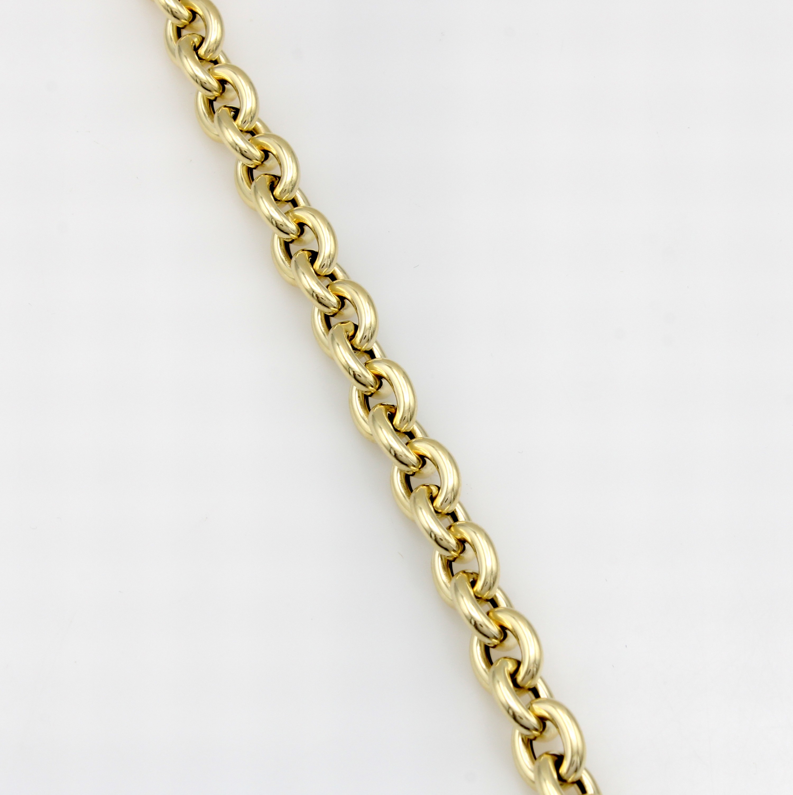 Image 27125494 - Armband im modernen Rundankermuster, GG 585/000, Karabinerschl., B. ca. 7 mm, L. ca. 19 ...