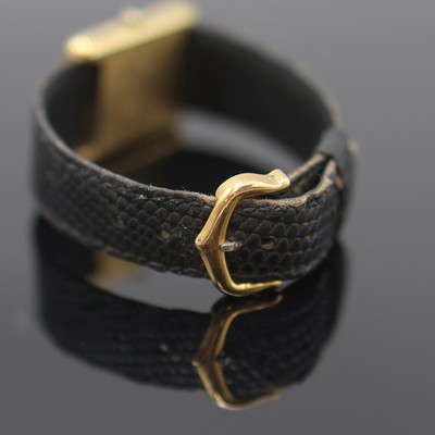 27125413d - CARTIER Tank Armbanduhr im vergoldeten Silbergehäuse, Schweiz um 1980, Handaufzug, Geh. ...