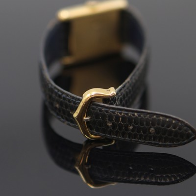 27125414d - CARTIER Tank Armbanduhr im vergoldeten Silbergehäuse, Schweiz um 1980, Handaufzug, Geh. ...