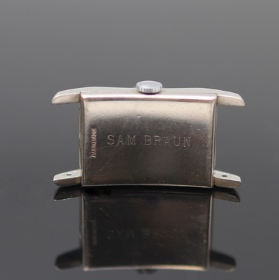 27125453c - LONGINES seltene rechteckige Armbanduhr in Palladium, Schweiz/USA 1940er Jahre, ...