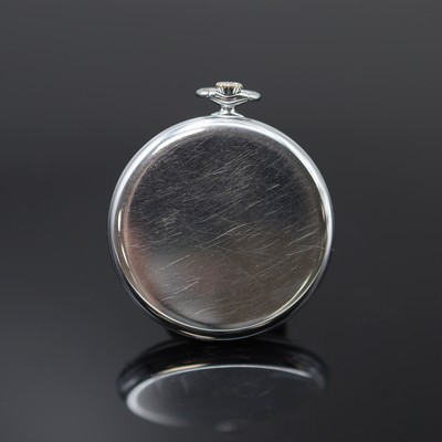 27125474c - OMEGA offene Taschenuhr, Schweiz um 1969, verchr., 3-teil. Geh., Boden und Glasrand ...