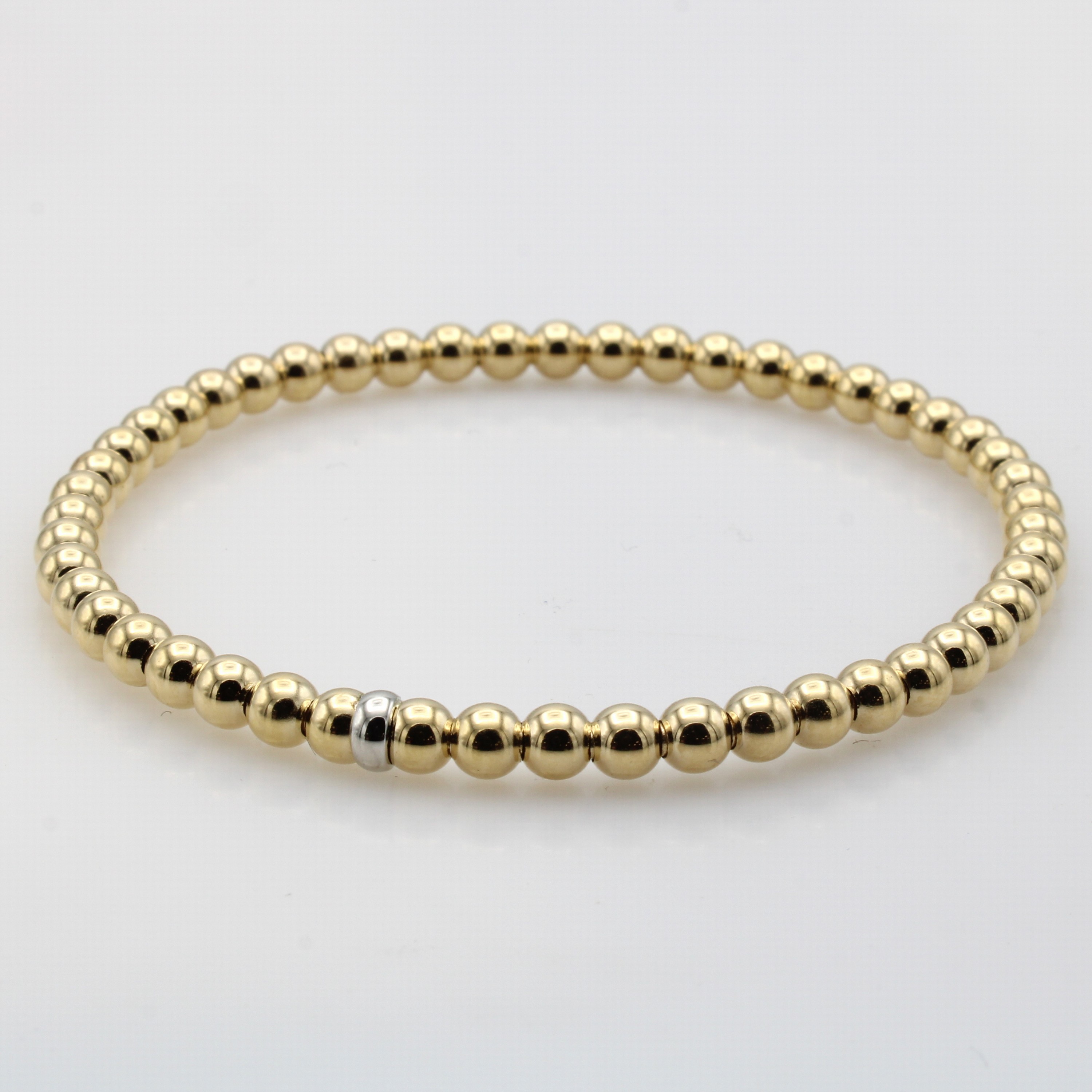 Image 27125513 - Flexibles Kugelarmband, GG 585/000, Kugeld. ca. 4 mm, D. ca. 5.5 cm