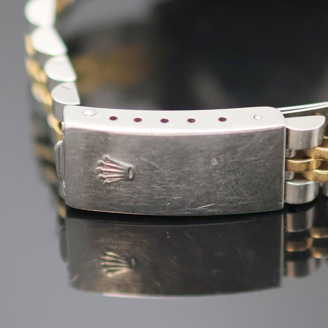 Detail c: ROLEX Damenarmbanduhr Oyster Perpetual Date Referenz 69173, Automatik, Schweiz um 1986, Edelstahl/Gold kombiniert inkl. Jubileeband m. Faltschl., ...