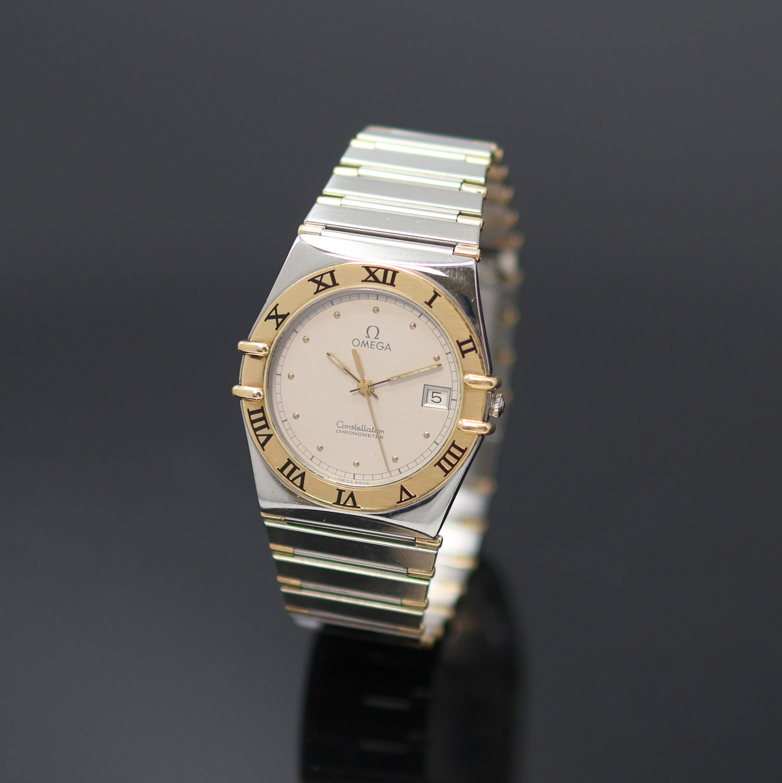 Image 27125556 - OMEGA Herrenarmbanduhr Constellation Referenz 396.1070 / 396.1080, Schweiz um 1990, ...