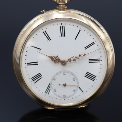 27125505a - WUILLEUMIER-ROBERT & FILS offene Herrentaschenuhr in RoseG 585/000, Schweiz um 1900, ...