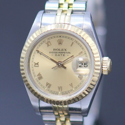 27125555a - ROLEX Damenarmbanduhr Oyster Perpetual Date Referenz 69173, Automatik, Schweiz um 1986, ...
